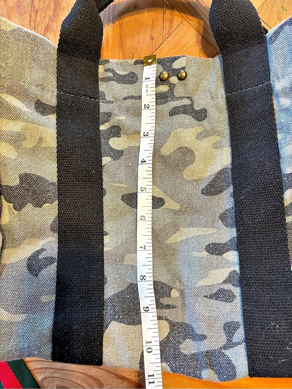 PS Camo Tote Bag in Green & Black - Picture 10 of 14